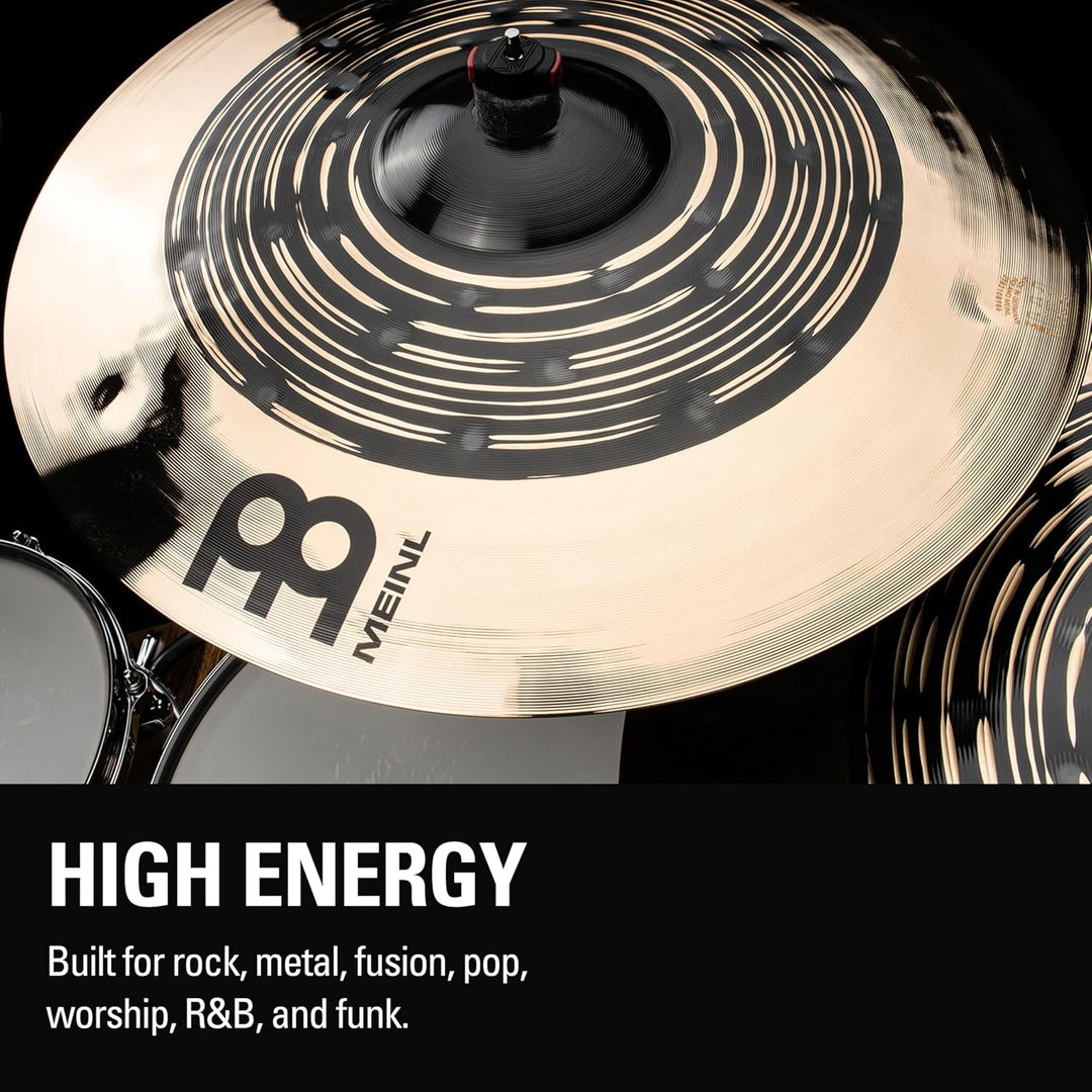 Meinl Classics Custom Dual 19 Zoll Crash (Video) Schlagzeug Becken (48,26cm) B12 Bronze, Dunkles und