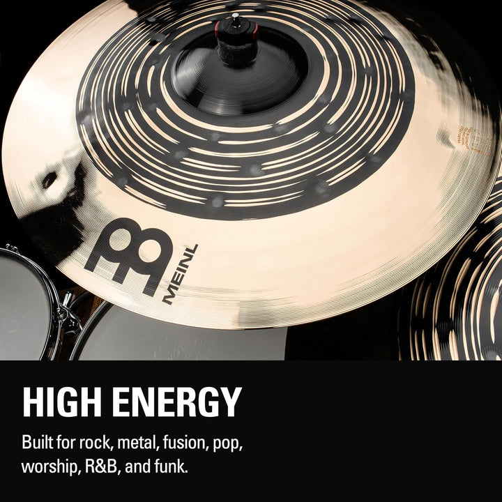 Meinl Classics Custom Dual 19 Zoll Crash (Video) Schlagzeug Becken (48,26cm) B12 Bronze, Dunkles und