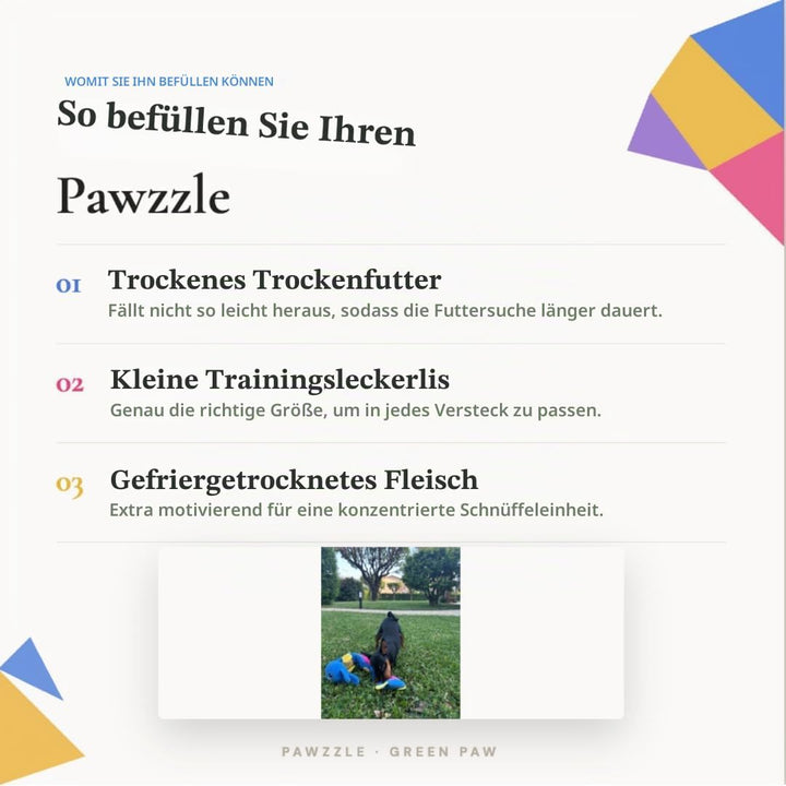 PAWZZLE Hundelickspielzeug - Schnüffelspielzeug für Hunde &amp; Welpen – Interaktives Futterspielzeug mi