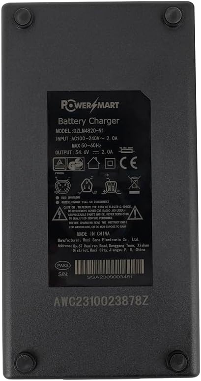 PowerSmart 54,6V Ladegerät Netzteil 48V 2A für Fischer (Modell ab Baujahr 2022) Montis EM 1862.2, Mo