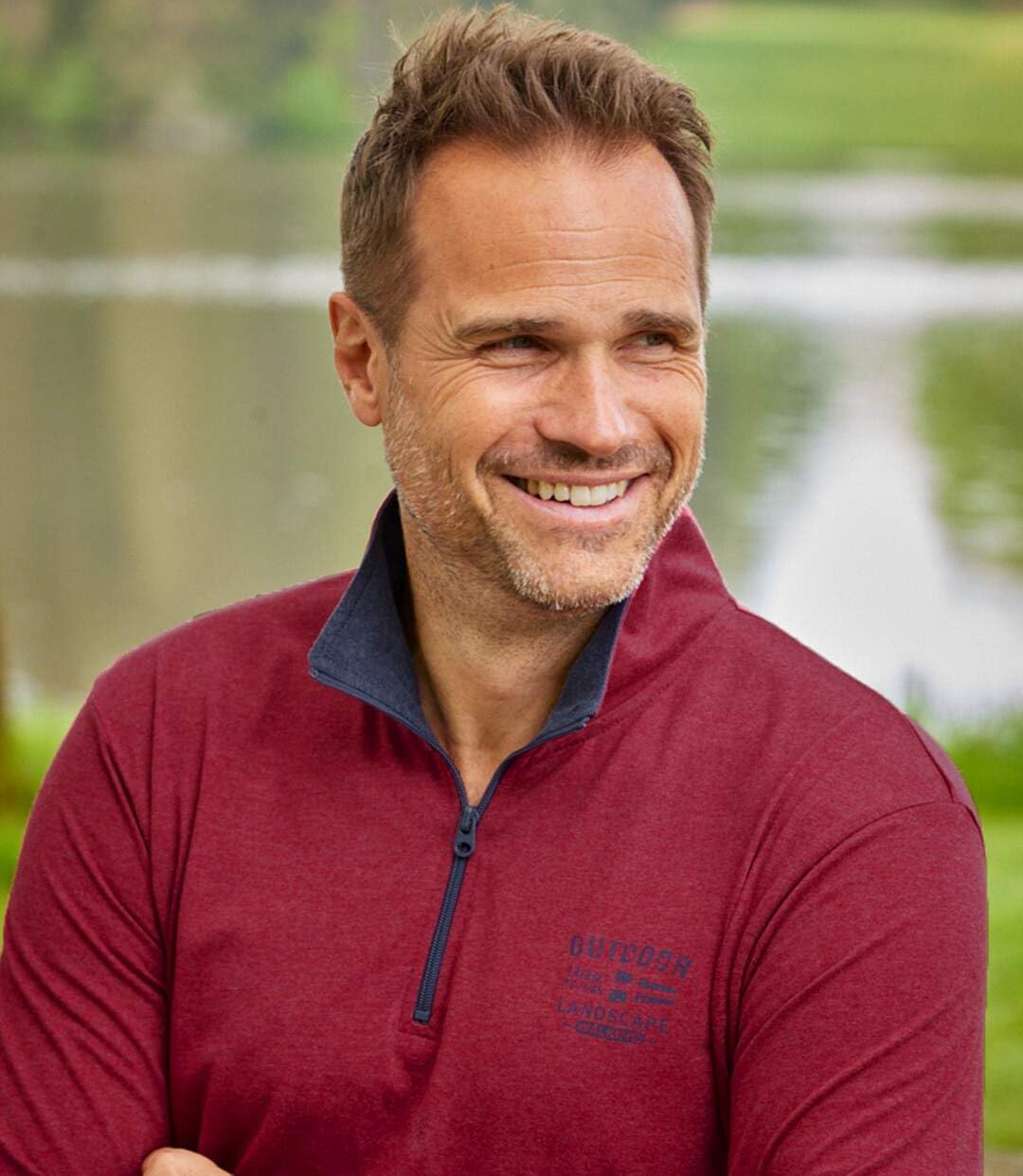 ATLAS FOR MEN - 2er Pack Unterziehpullis Outdoor - Verfügbar in grossen Grössen von M bis 5XL L Wein
