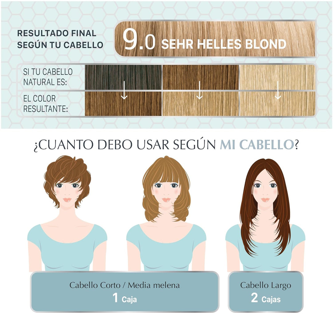 Clinuance | Permanente Coloration ohne Ammoniak | Empfindliches Haar | 9.0 Sehr Hellblond | 170ml (x