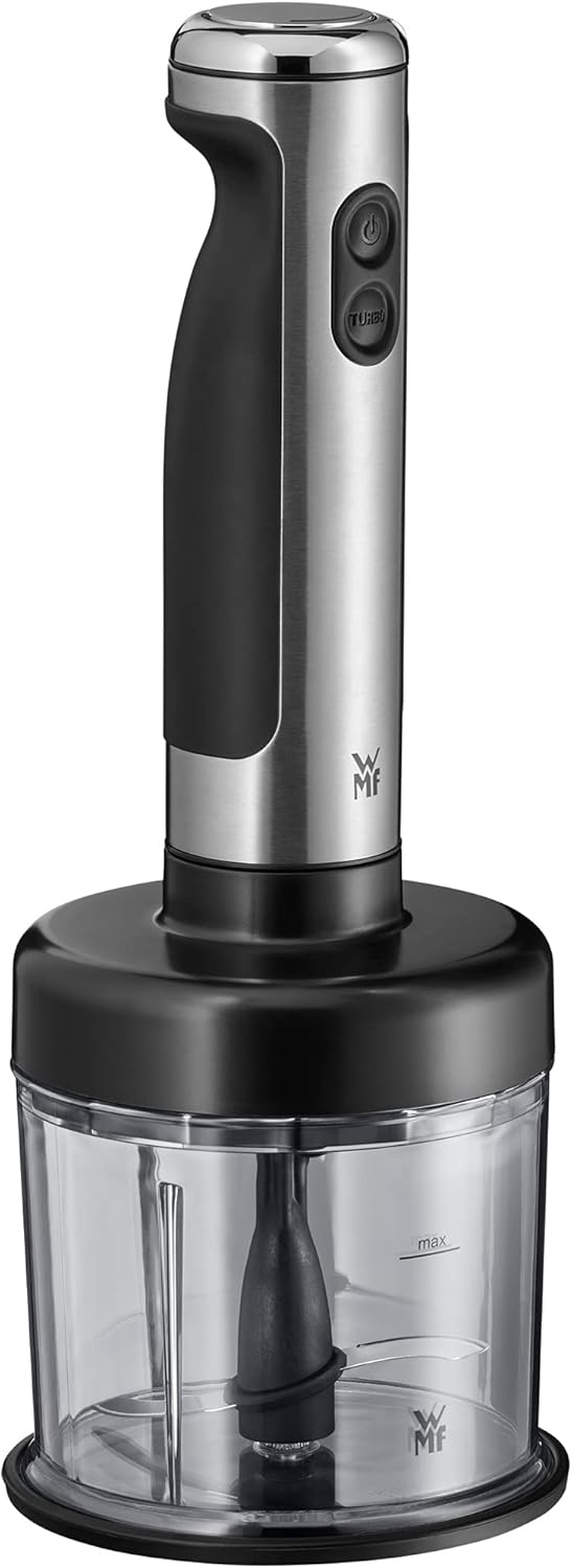 WMF Lineo Edelstab Stabmixer 4 in 1: Pürierstab, Schneebesen, 700 Watt, inkl. Mixbehälter (1l), crom