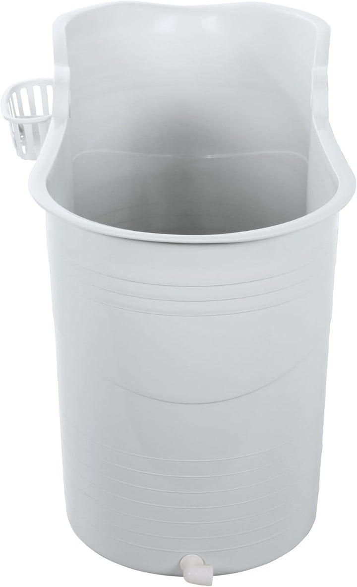 HelloBath® Mobile Badewanne XL 121x56x64 cm für Erwachsene | Tragbare Sitzbadewanne mit verlängerbar