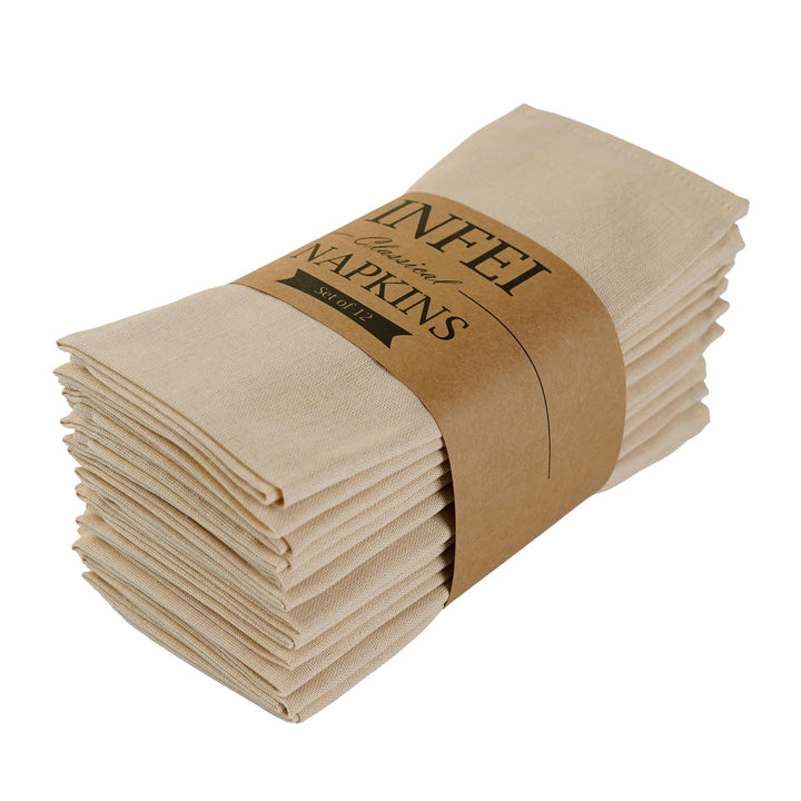 weich Polyester -Leinen gemischt Abendessen Cloth Servietten, 12 Stück (40 x 40 cm), für Veranstaltu