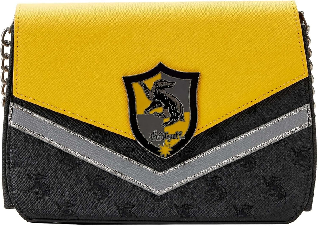 Loungefly Harry Potter Hufflepuff Kettenriemen Umhängetasche, Mehrfarbig ys/m, ys/m