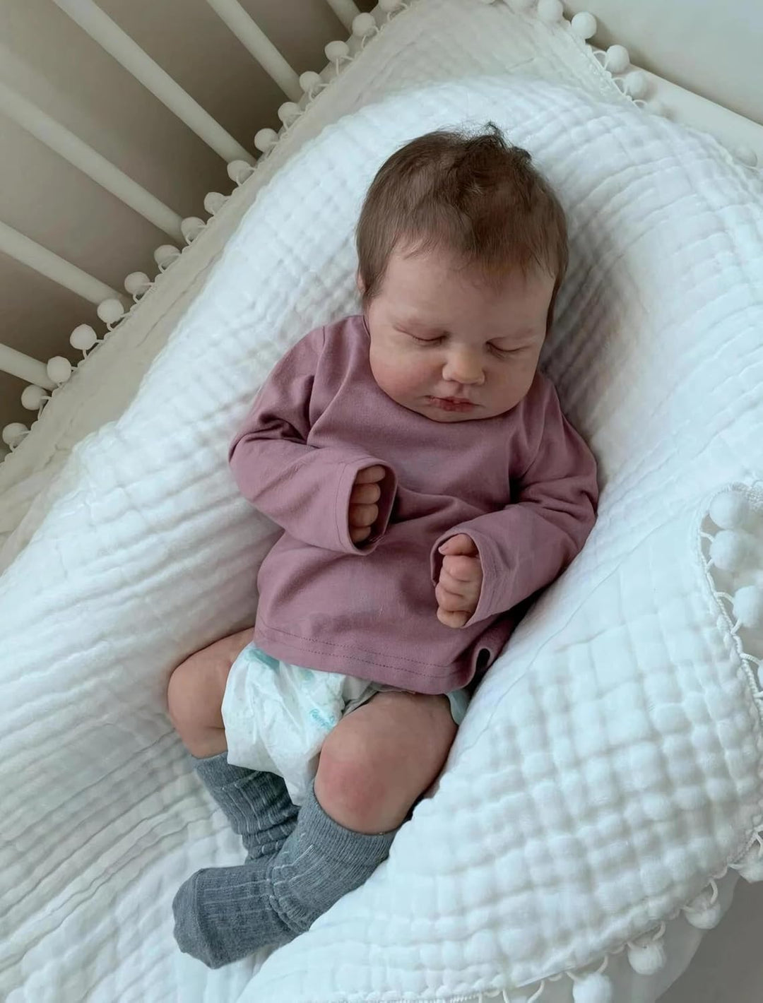 Zero pam Baby Reborn 48 cm, für Mädchen, realistisch, Babys, die echt Aussehen, kompletter Körper mi