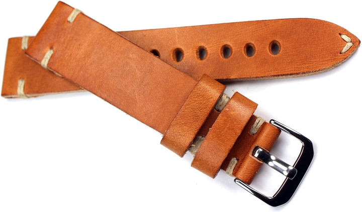 Sulla RIOS 1931 Herren Leder Deutsch Uhrenarmband Vintage 22mm hell braun