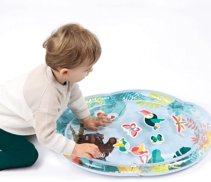 LUDI — Wassermatte im Dschungel — Grosse Matte für sensorische Aktivitäten, um Babys zu wecken — mot