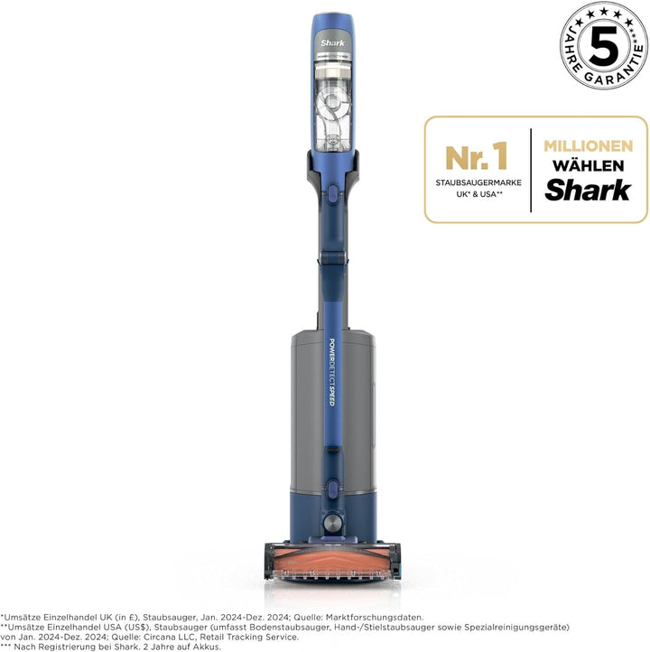 Shark Detect Speed Clean & Empty Pet Pro Akku-Staubsauger, Reverse Clean, bis zu 60 Minuten Laufzeit