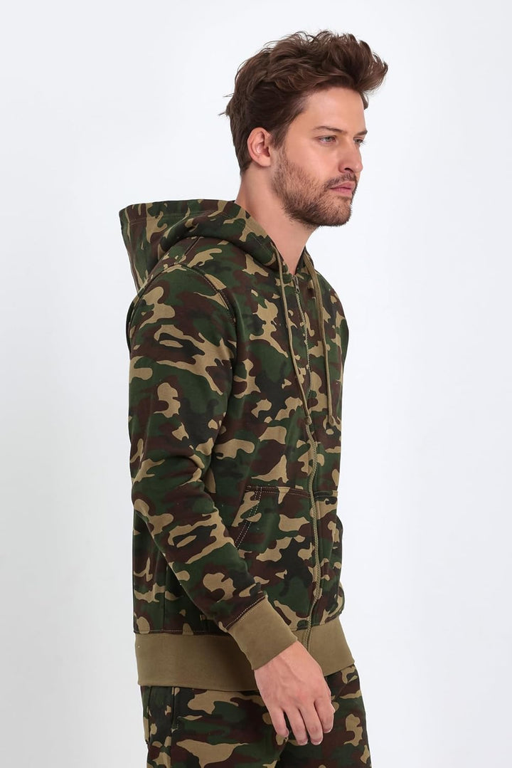 Raff & Taff Herren Zipper Hoodies Kapuzenjacke Sweatjacke Übergangsjacke Jacke Basic Schlicht bis 8X