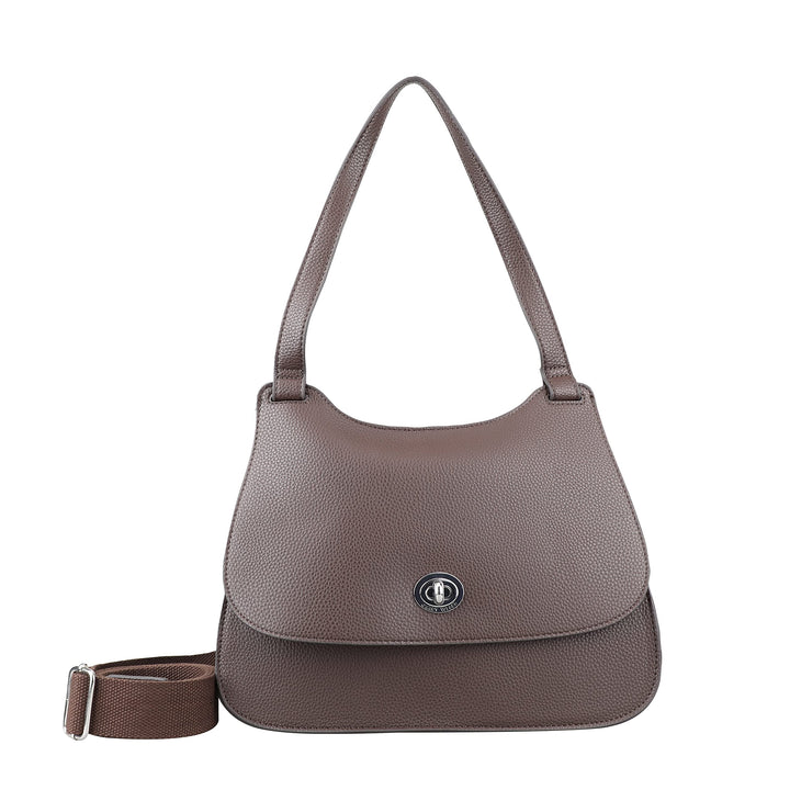 Gerry Weber - paloma handbag mhf Schwarz Farbe:dunkelbraun / Material:polyester,pu, Farbe:dunkelbrau