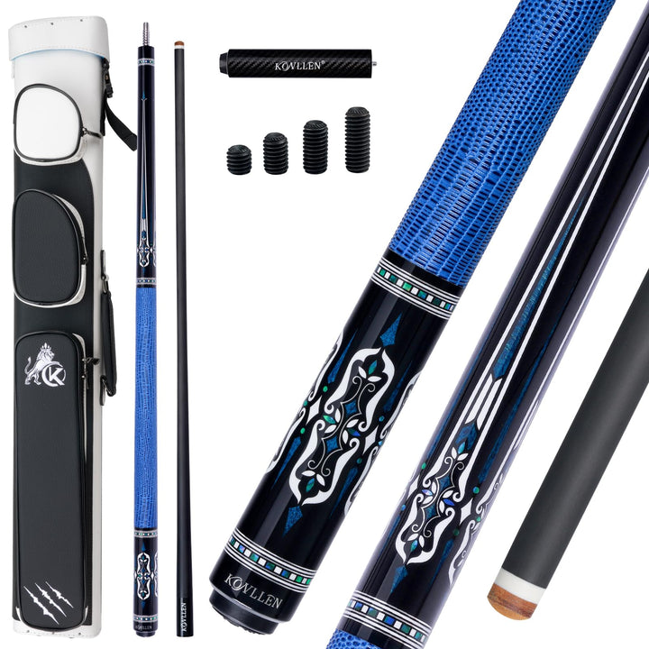 KONLLEN Billardqueue aus Carbonfaser, 147cm, professionelles Billardqueue für Erwachsene, Vollcarbon