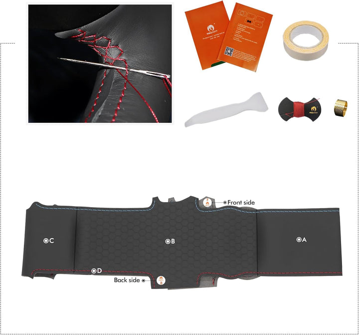 MEWANT Lenkradbezug für E46 E39 330i 540i 525i 530i 330 Ci M3 2001–2003 Lenkradhülle