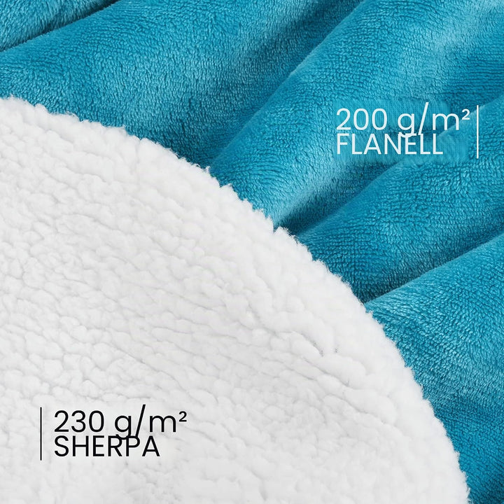 Catalonia Classy Sherpa Kapuzendecke Kuschelig Hoodie Decke, Flauschig Warmer Pullidecke Lange Kapuz