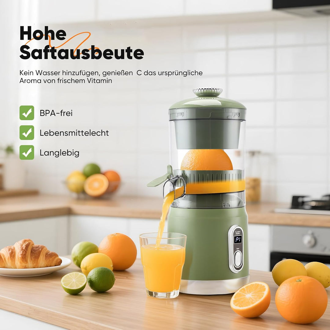 Kabelloser Entsafter, 110mm Slow Juicer Saftpresse für Obst