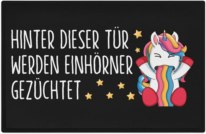 Trendation - Lustige Fussmatte Frauen Spruch Einhorn Witz Kollegin Einhörner Geschenkidee Verrückte