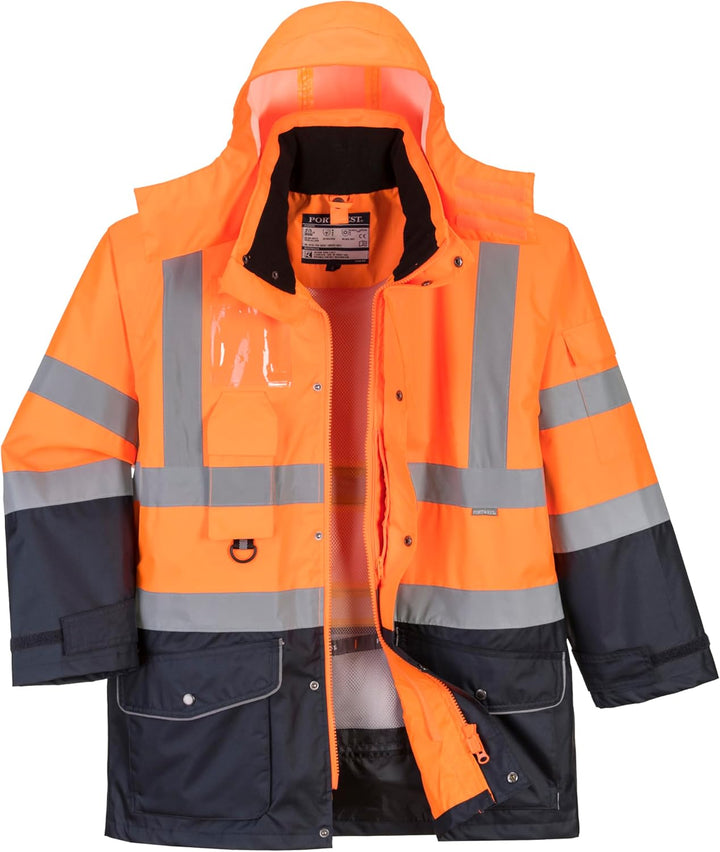 Hi-Vis 7in1 Contrast Jacket - Color: OrNa - Talla: XL XL Orange, XL Orange