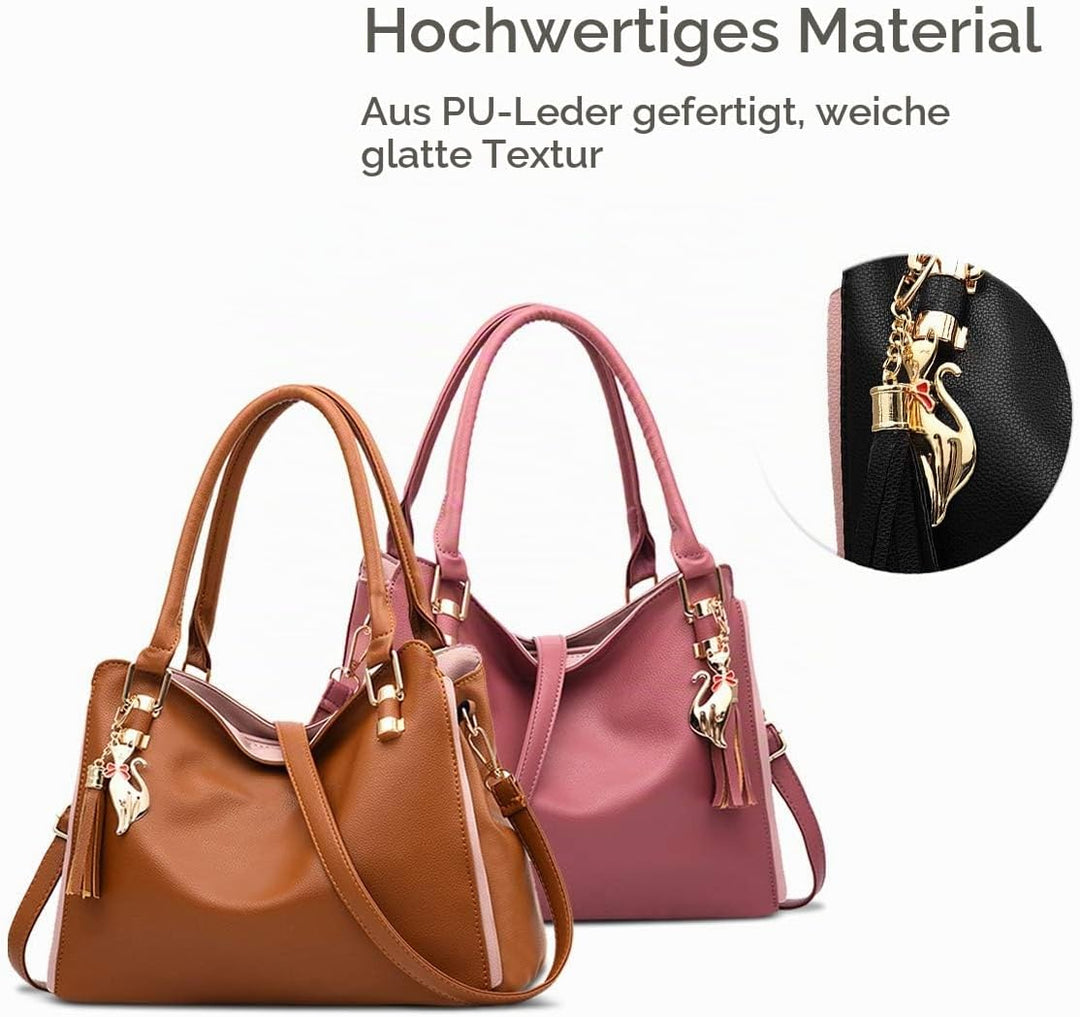 NICOLE&amp;DORIS Damen Schultertasche Mode Handtaschen Hobos und Umhängetaschen für Frauen Gross Trageta