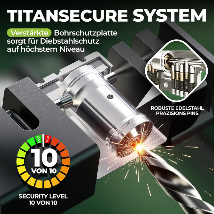 Fahrradschloss Faltschloss Diebstahlsicher [Das Original] Schnelle + Leichte Montage Rostfrei Sicher