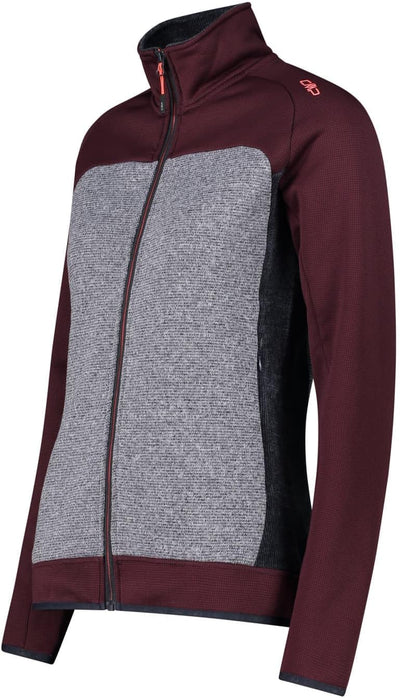 CMP Damen Jacke Fleecejacke Fleecepullover 36 Burgundy - Antracite, 36 Burgundy - Antracite