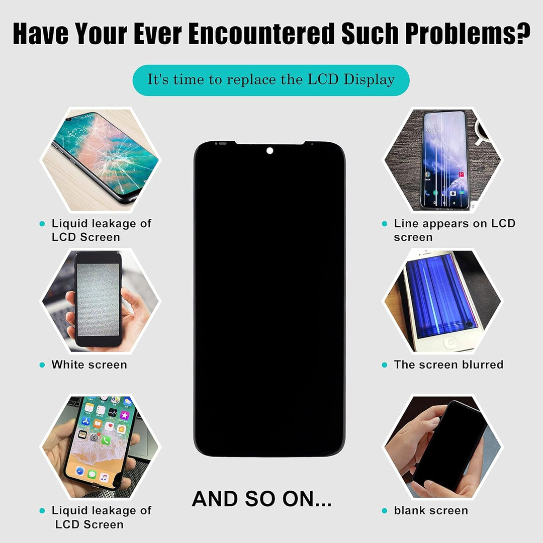 SwarKing LCD Display kompatibel mit Motorola Moto G8 Plus Touch Screen Digitizer (Schwarz ohne Rahme
