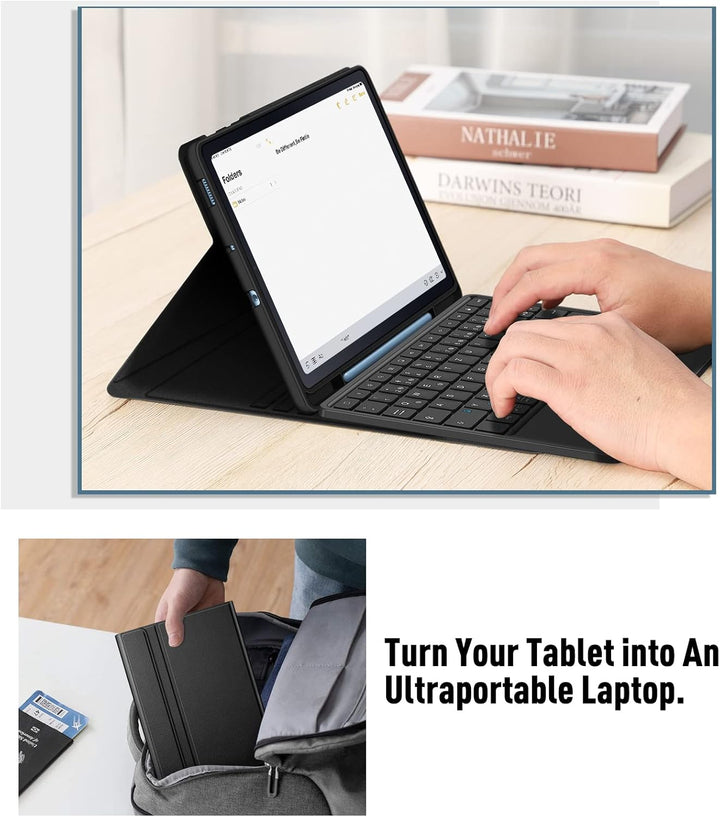 Fintie Tastatur Hülle für Samsung Galaxy Tab S6 Lite 10,4 Zoll 2024/2022/2020 Tablet mit Magnetisch