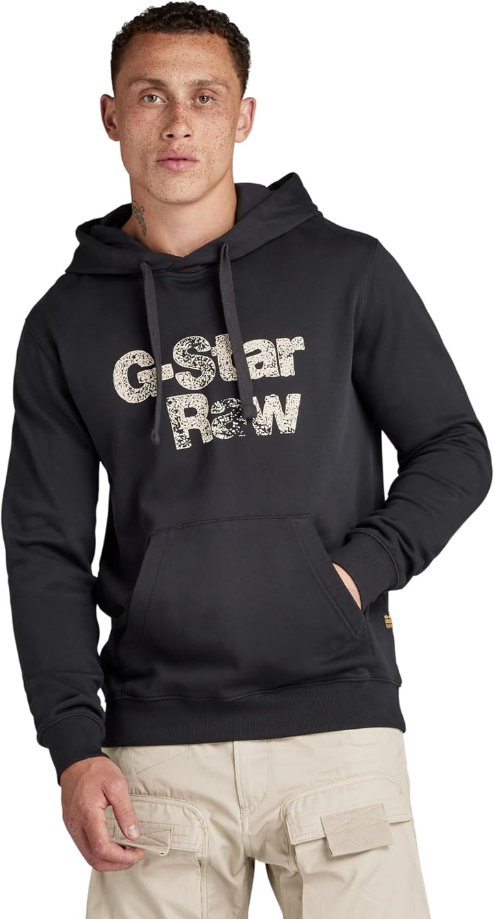 G-STAR Herren Retro Shadow Graphic Hooded Sweatshirt Sweats S Schwarz (Dk Black D24664-d390-6484), S