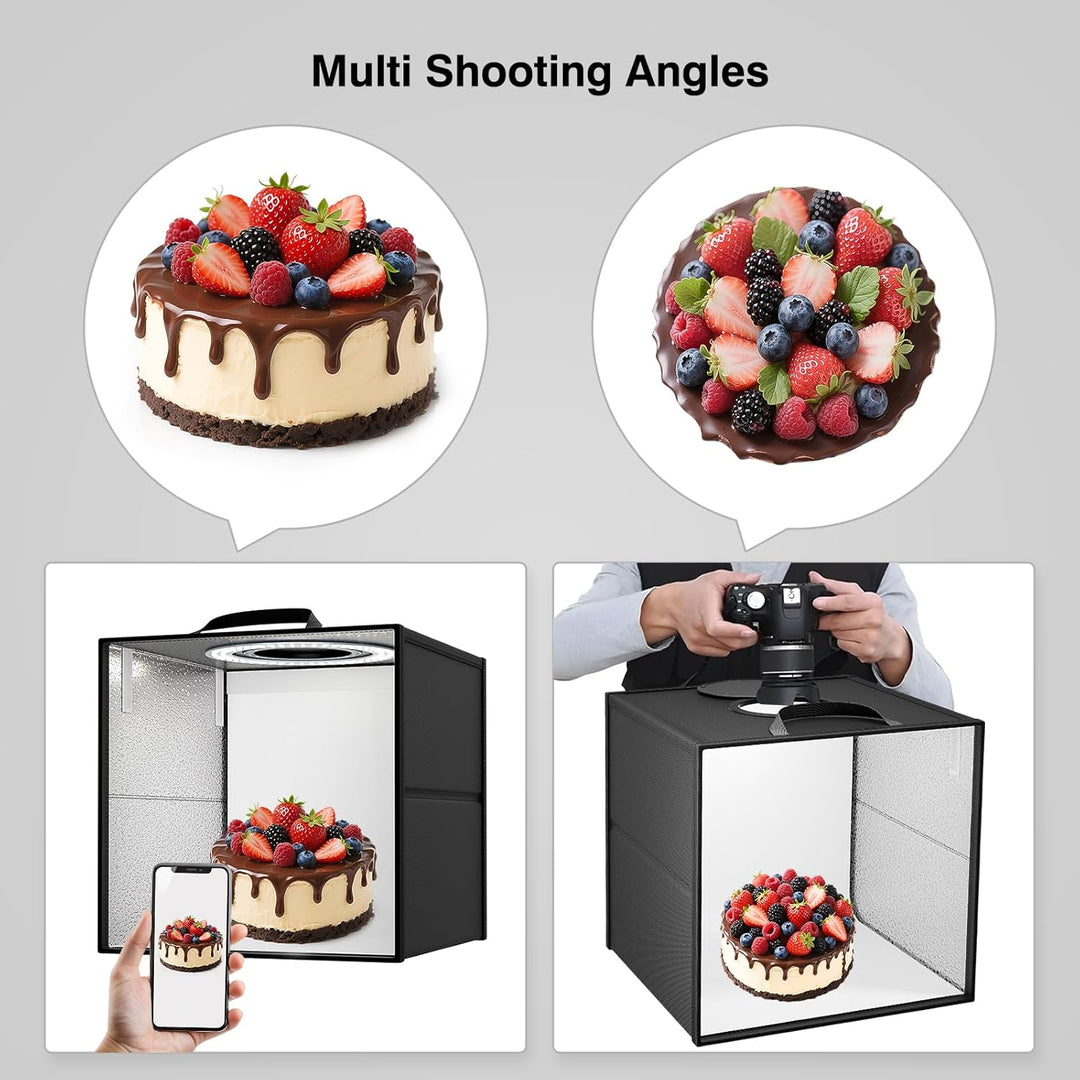 Fotobox 30CM, 3 Farbtemperatur Einstellbare Lichtbox zum Fotografieren,Tragbares Faltbares Mini Foto