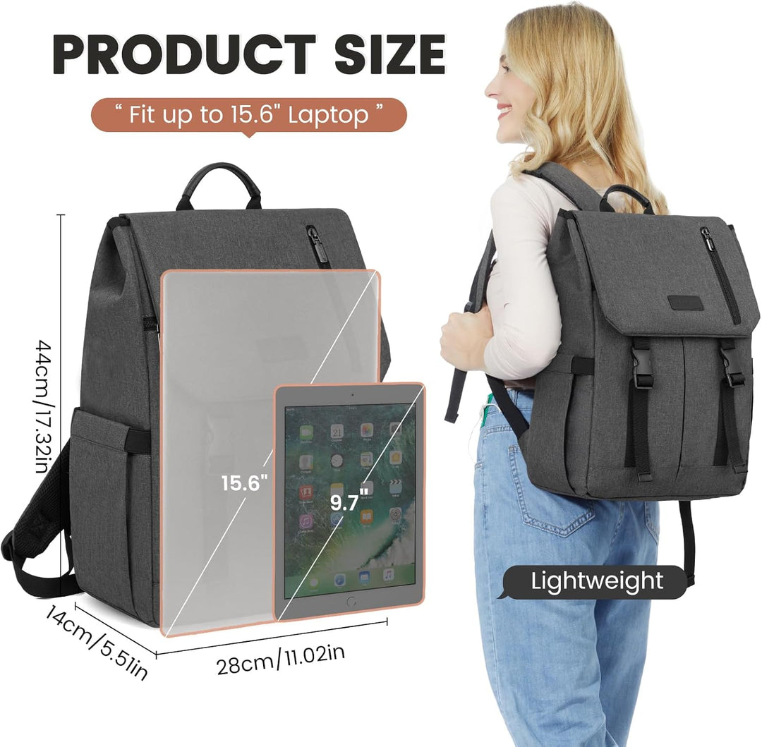 LOVEVOOK Rucksack Damen Herren 15.6 Zoll Laptop Schulrucksack Teenager Schulranzen Mädchen Jungen Ba