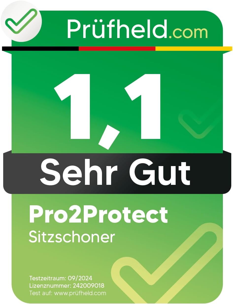 Pro2Protect [ Test SEHR GUT Autositzschoner Vordersitze | WASSERDICHT | 2er Set | Autositzbezüge,Sit