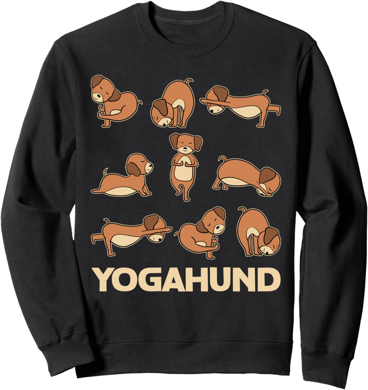 YOGAHUND HUNDE POSE HUNDEMOTIV MEDITATION ACRO HATHA YOGA Sweatshirt