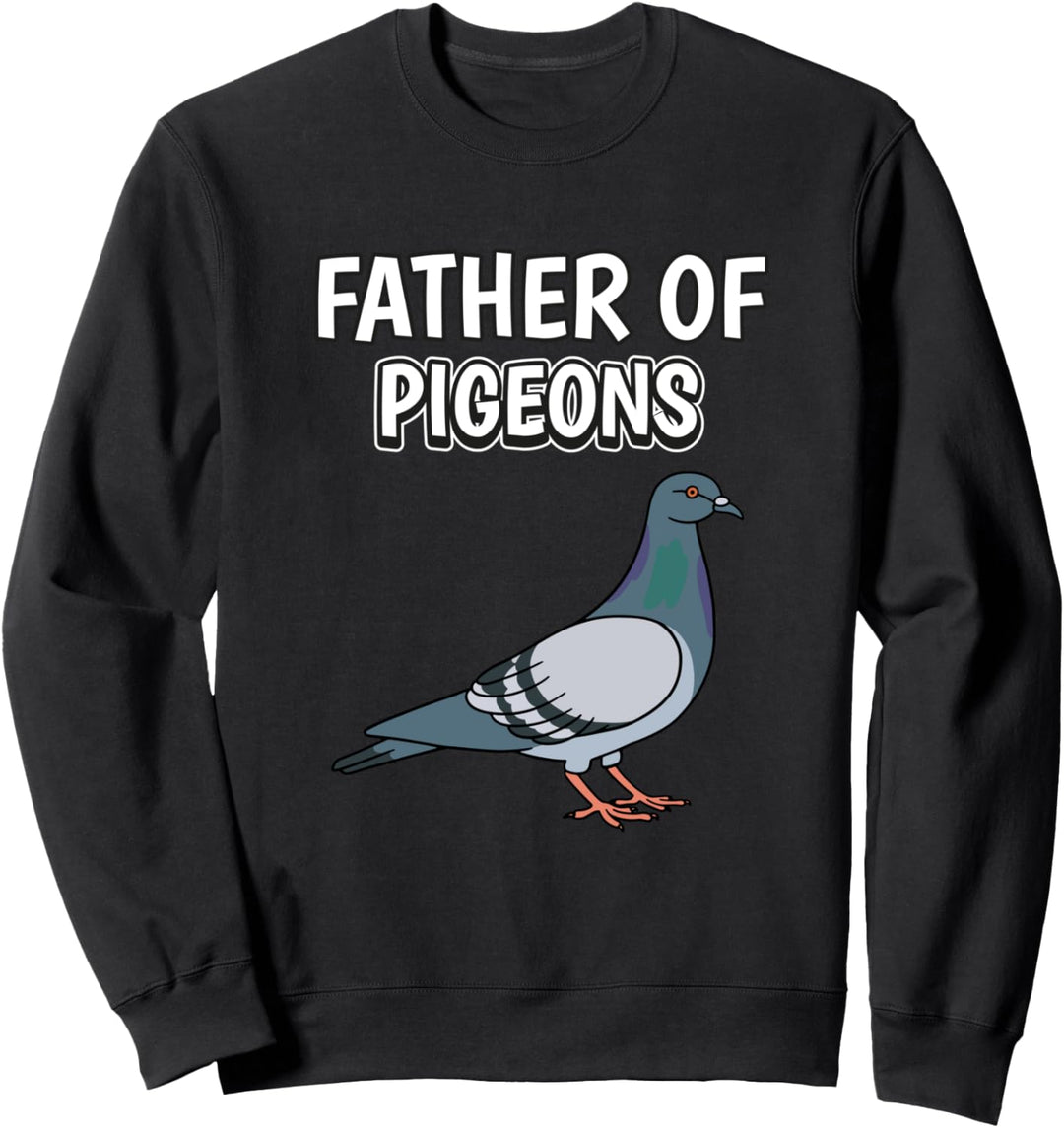 Herren Jungen Father Of Pigeons Papa Vatertag Taube Sweatshirt