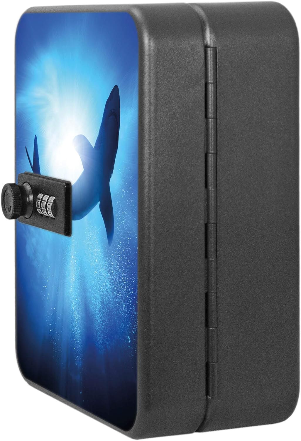 banjado® Burg-Wächter® abschliessbarer Schlüsselkasten mit Motiv Hai für 20 Schlüssel - Schlüsselkas