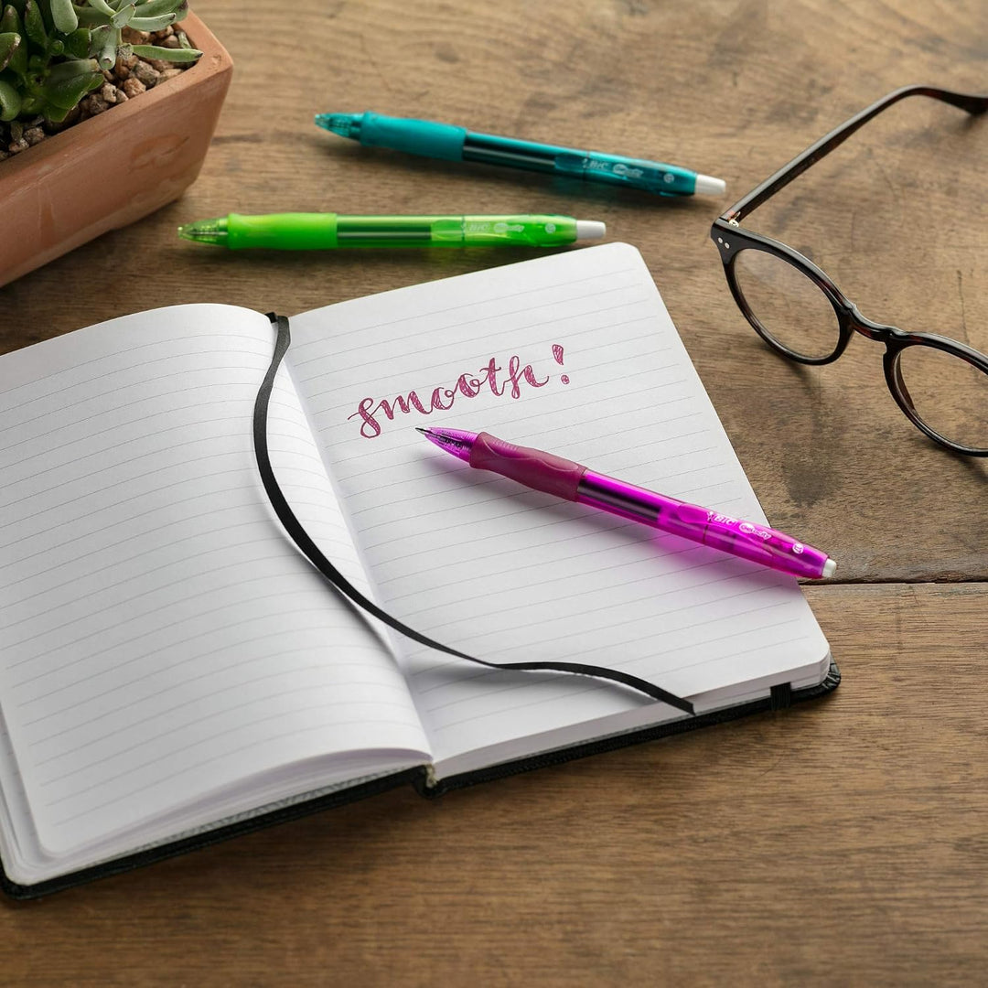 Bic RLCAP41-AST Multi Color Bic Gelocity Fashion Pen 4 Pack