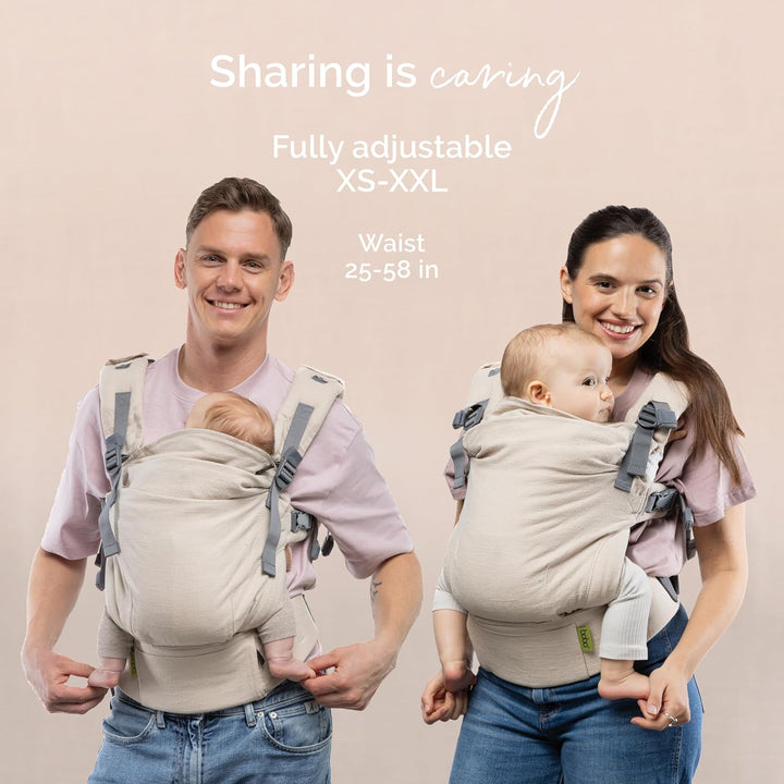 Boba X Ergonomische Babytrage Neugeborene-Kleinkind, Leinen Pampas Linen Pampas 1 Count, Linen Pampa