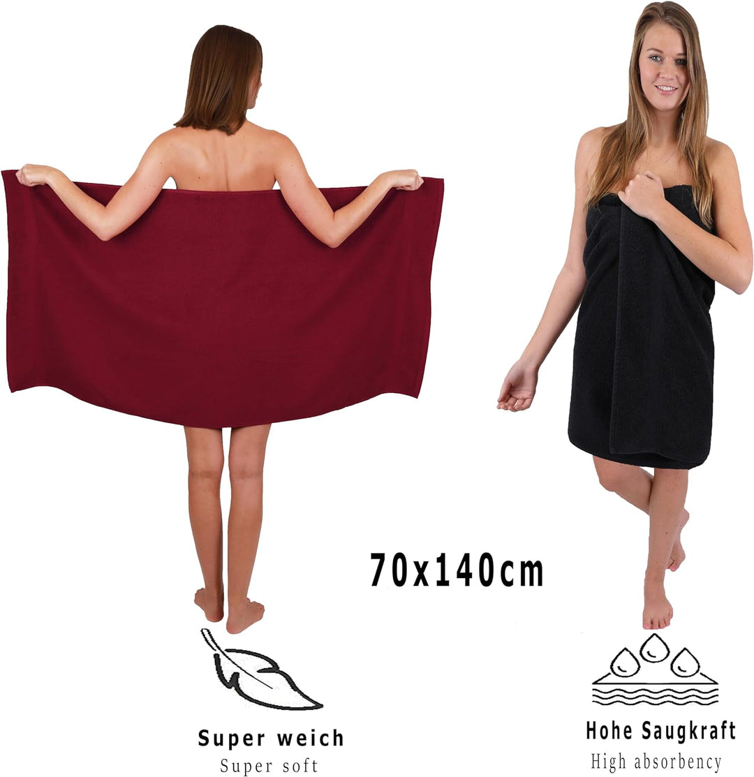 Betz 10-TLG. Handtuch-Set Classic 100% Baumwolle 2 Duschtücher 4 Handtücher 2 Gästetücher 2 Seiftüch
