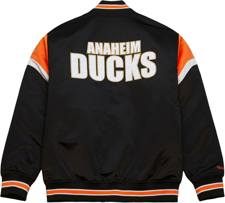Mitchell & Ness NHL Heavyweight Satin Jacket - NHL, #1-ducks-black#32457