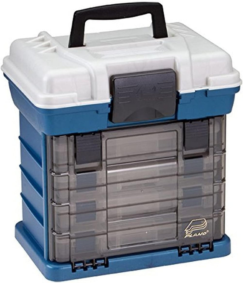 Plano 1364 4-By Rack System 3650 Grösse Tackle Box, Premium Tackle Storage, Blau Metallic/Silber.