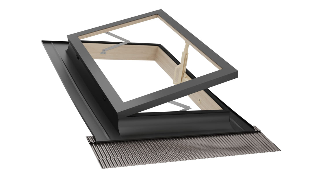 Emica Dachfenster mit Öffnung aus Aluminium | Best Line Anti-Hagelglas und interne Sicherheit 4T-9-4