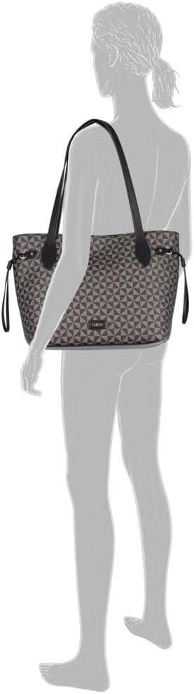 Gabor bags Barina Damen Shopper Umhängetasche Reissverschluss Mixed Black, Mixed Black