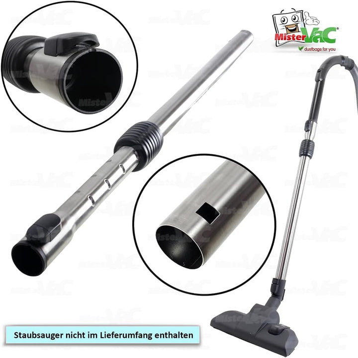 MisterVac | Teleskop-Staubsaugerrohr kompatibel mit Miele Guard M1 S8380, SVWF6 Type HS15