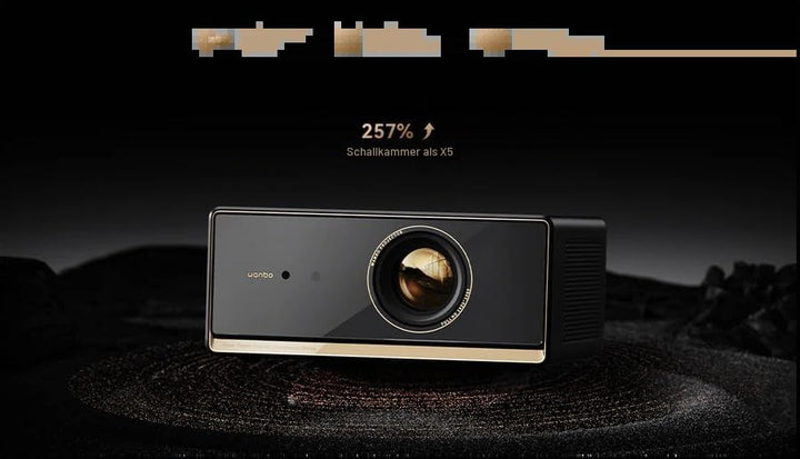 Proyector Portátil Wanbo X5 Pro, 1100 Lumen, Full-HD, HDMI, WiFi, Azul Oscuro