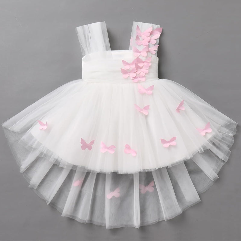 FYMNSI Baby Mädchen Prinzessin Kleid Blumenmädchenkleid Taufkleid Kleinkinder Schmetterling Festlich