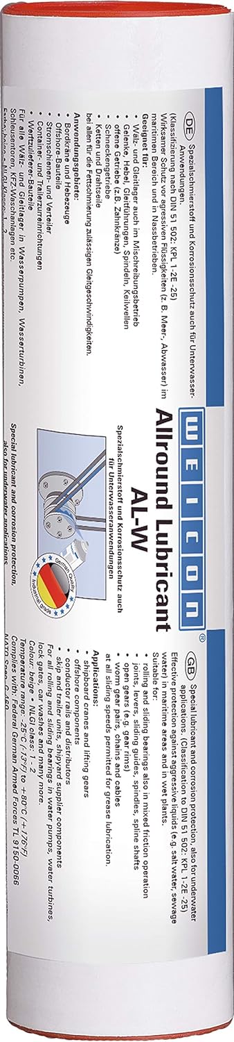 Weicon 26450040 Allround-Lubricant AL-W 400g, Spezialschmierstoff auch für Unterwasser, Beige, 400 g