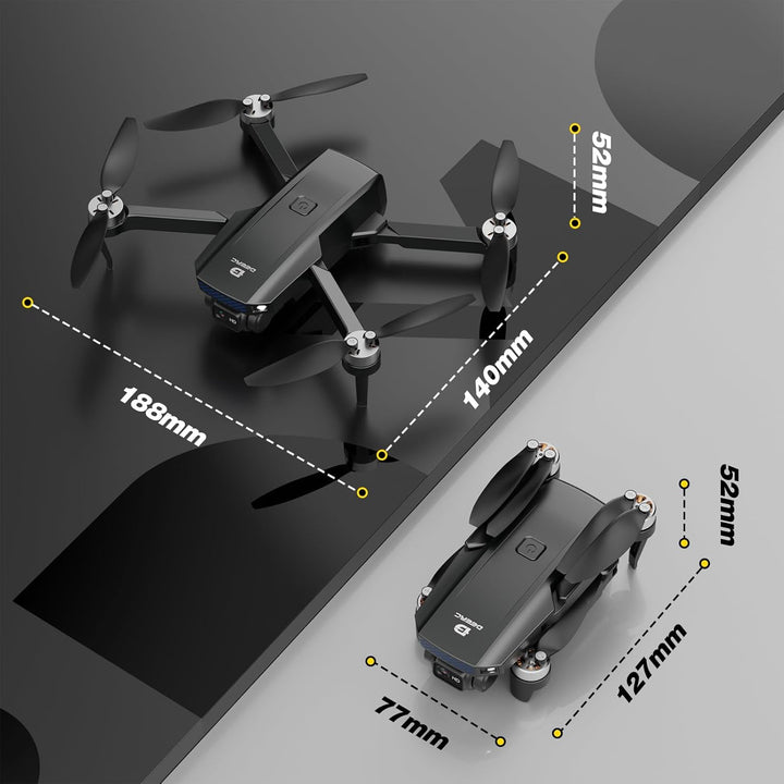 DEERC Drohne mit Kamera 1080P für Kinder, Anfänger, D20S RC Drohnen faltbar mit FPV Übertragung, 2 A