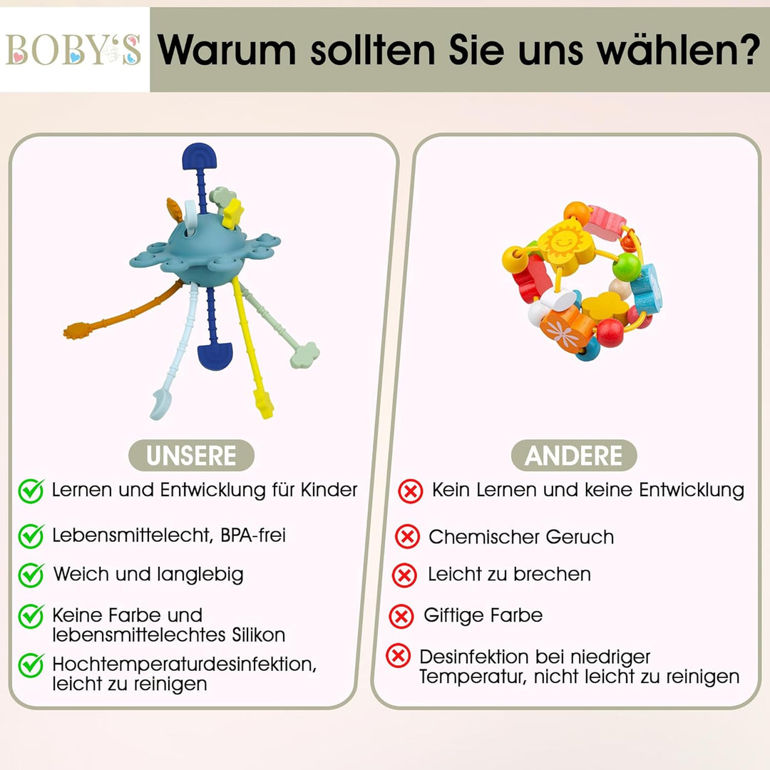 Activity Greifball Baby-Spielzeug, sensorische Beissring-Spielzeuge, Silikon-Beissring, Motorik-Spie