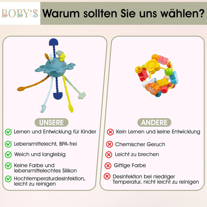Activity Greifball Baby-Spielzeug, sensorische Beissring-Spielzeuge, Silikon-Beissring, Motorik-Spie