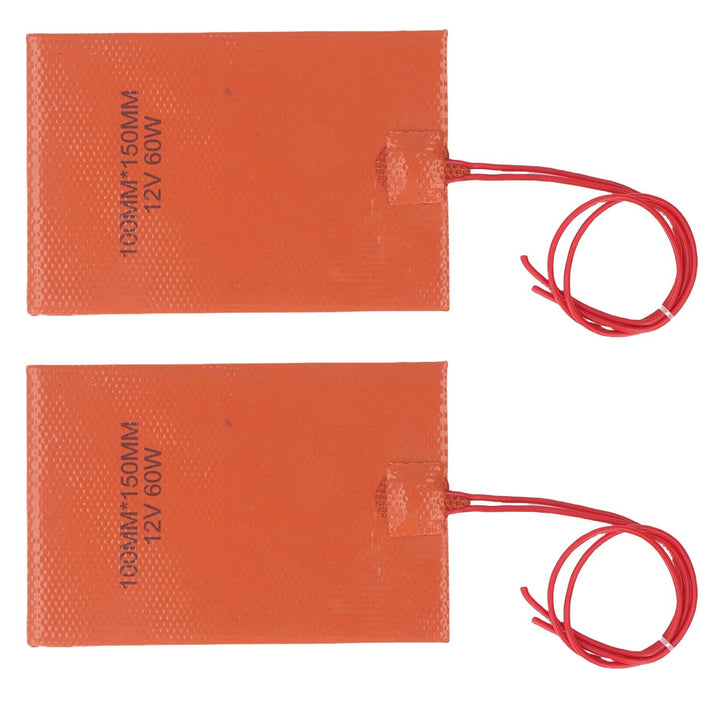 SEAFRONT Silikon Heizkissen, 12V 60W Flexible Heizmatte mit Ni Cr Legierungsdraht für Industrieanlag