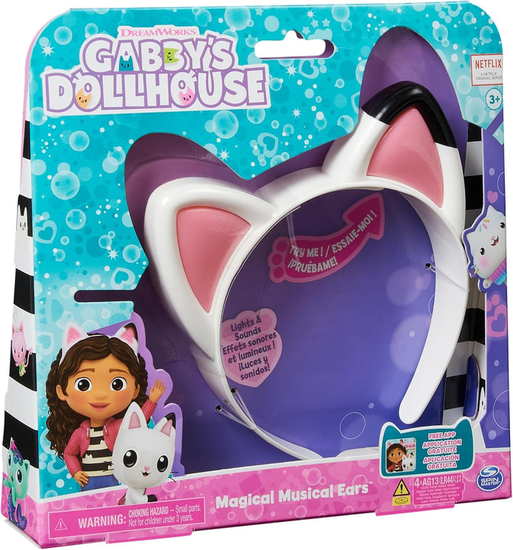DREAMWORKS GABBY'S DOLLHOUSE - Magical Musical Cat Ears, Haarreif mit Katzenohren, mit Licht, Geräus